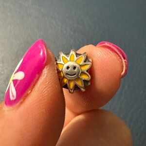 Pandora silver and yellow sun charm